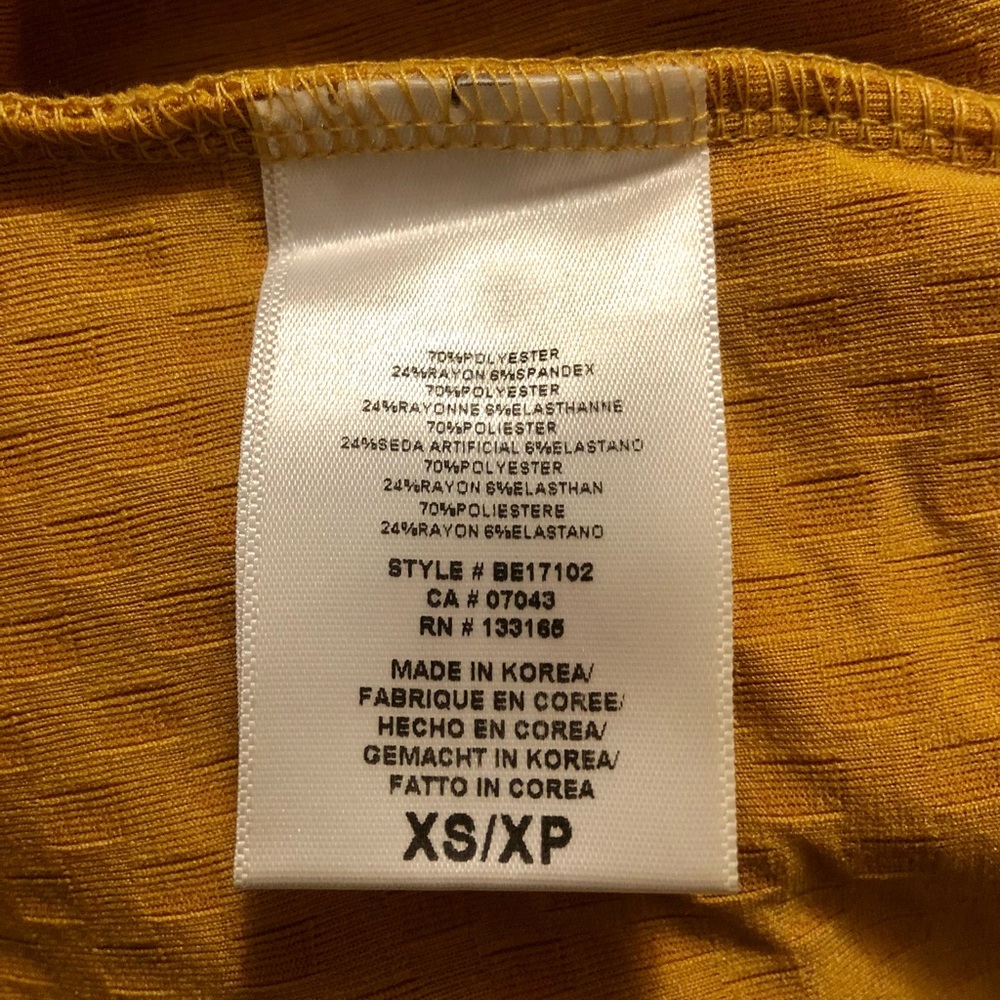 Anthropologie Eri + Ali Overture textured mock neck mustard yellow tank top, XS - Picture 8 of 10